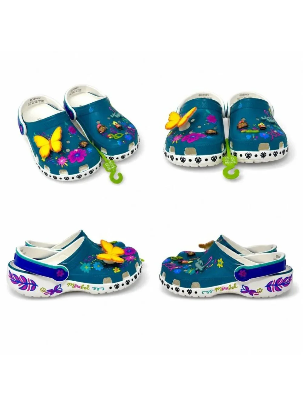 Crocs Kids Encanto Mirabel Disney Classic Clogs White J4 Womens 6 Slip-On Shoes